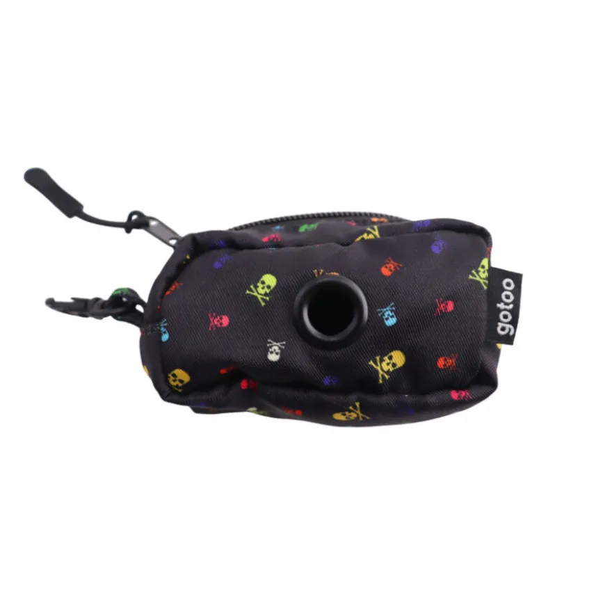 Gotoo Porta bolsas calavera negro para perros