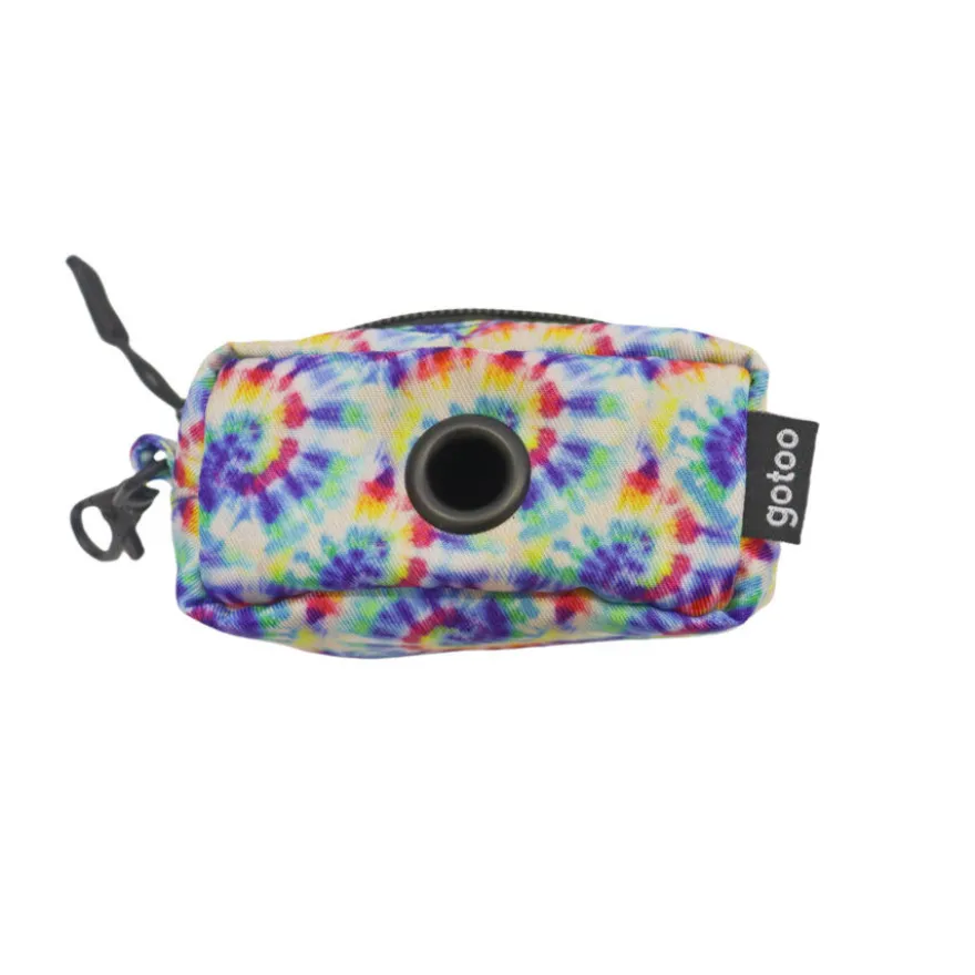 Gotoo Porta bolsas de tela tie dye azul para perros