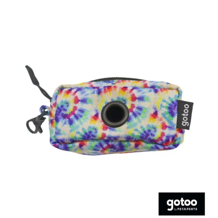 Gotoo Porta bolsas de tela tie dye azul para perros