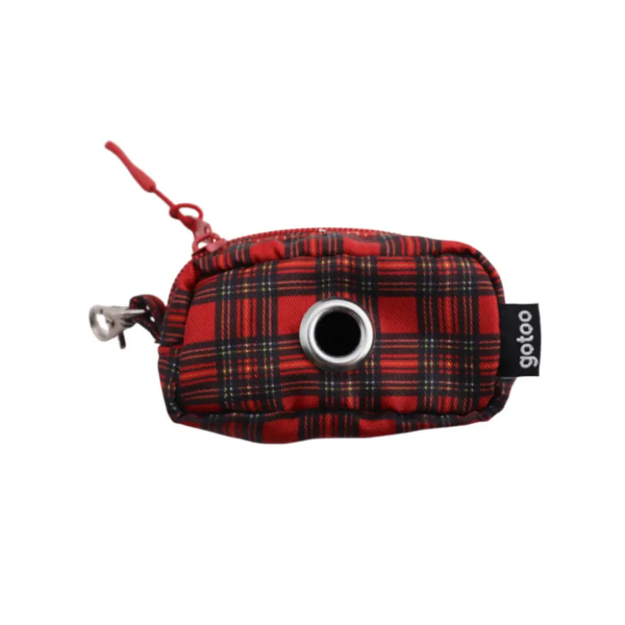 Gotoo Porta bolsas estampado rojo para perros