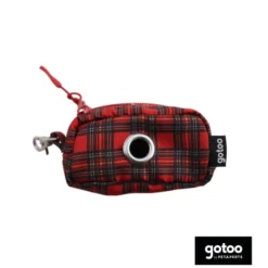 Gotoo Porta bolsas estampado rojo para perros