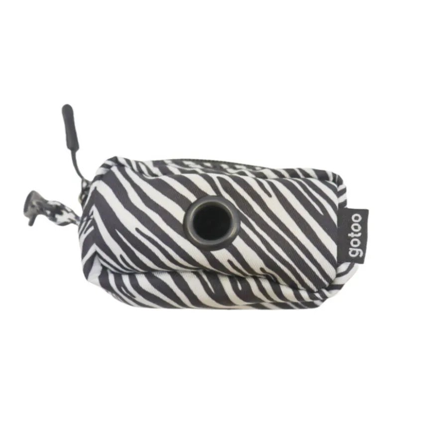 Gotoo Porta bolsas estampado zebra para perros