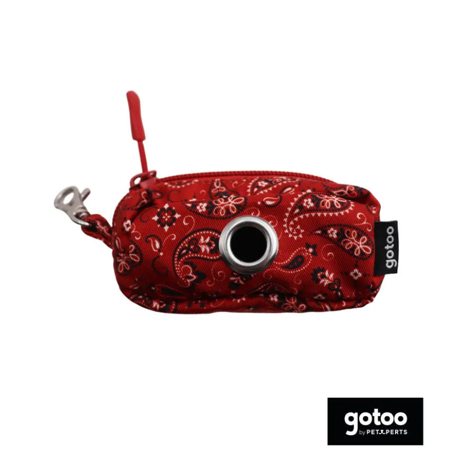 Gotoo Porta bolsas estampado cachemira rojo para perros