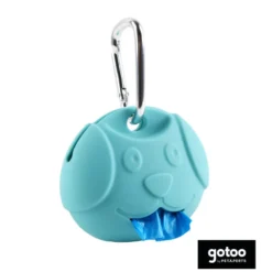 Gotoo Porta bolsas silicona azul para perros