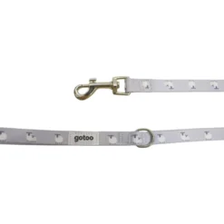 Gotoo Set de correa y collar con estampado ovejitas gris para cachorros