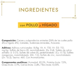 Gourmet Gold Pollo e Hígado en salsa lata para gatos