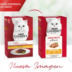Gourmet Mon Petit Selección Pescados en salsa sobre para gatos