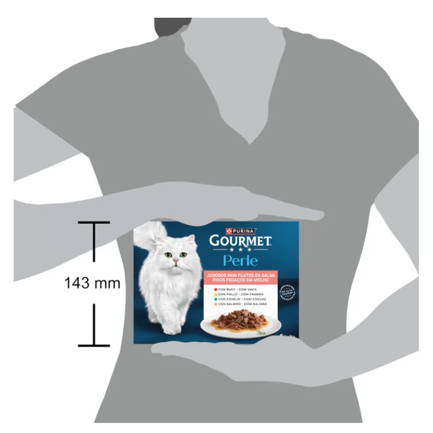Gourmet Perle Filetes de Carne en salsa sobre para gatos