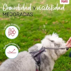 Halti arnés anatómico con asa gris para perros
