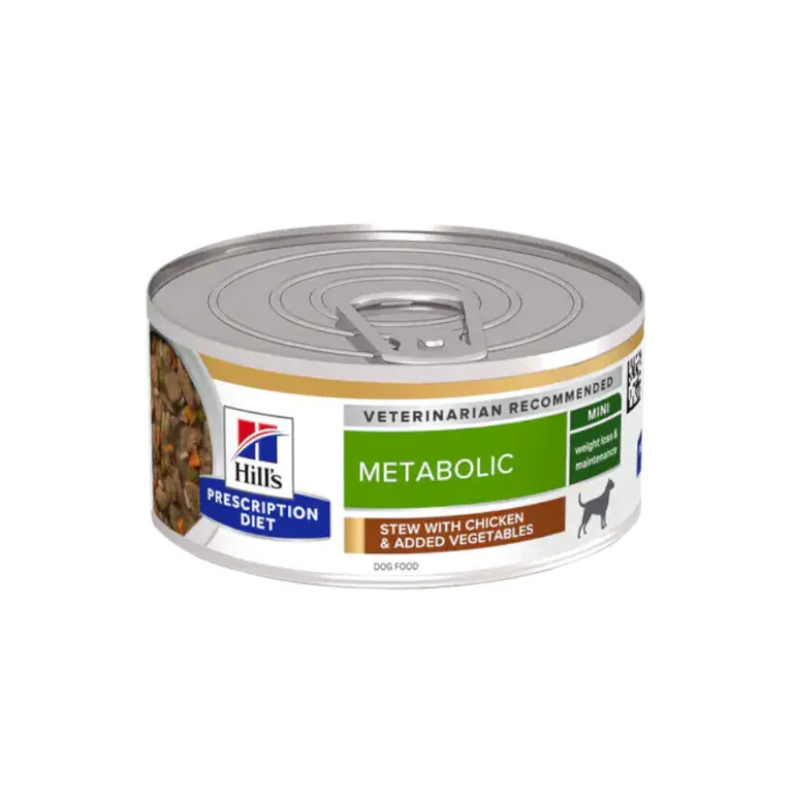 Hill's Adult Mini Prescription Diet Metabolic Estofado de Pollo y Verduras para perros