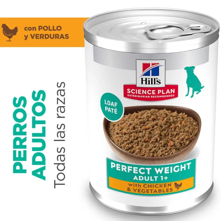 Hill's Adult Perfect Weight Pollo y Vegetales lata para perros