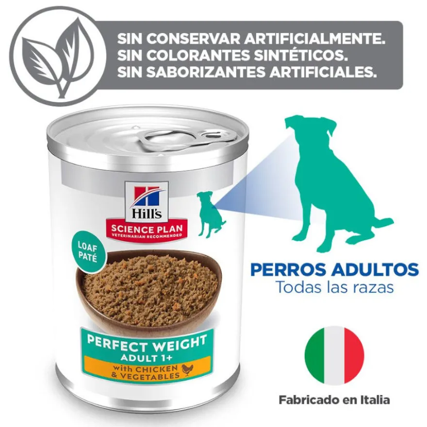 Hill's Adult Perfect Weight Pollo y Vegetales lata para perros