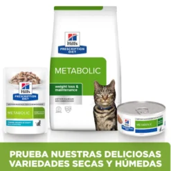Hill's Prescription Diet Metabólico Control de Peso Pescado Sobre en Salsa para gatos