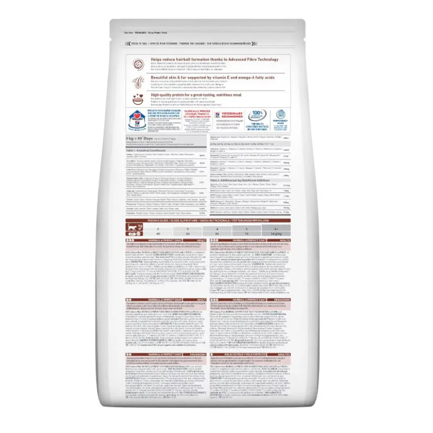 Hill's Science Plan Adult Hairball y Perfect Coat Pollo pienso para gatos