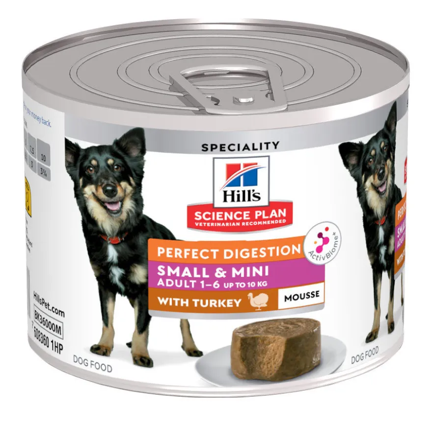 Hill's Science Plan Adult Small y Mini Perfect Digestion Mousse de Pavo lata para perros