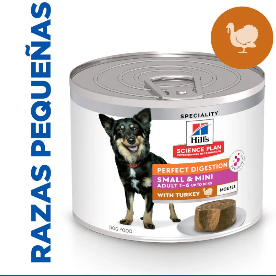 Hill's Science Plan Adult Small y Mini Perfect Digestion Mousse de Pavo lata para perros