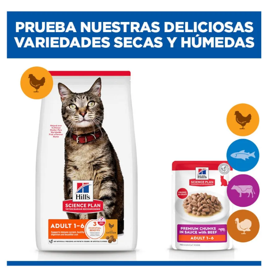Hill's Science Plan Adult Ternera Sobre en Salsa para gatos