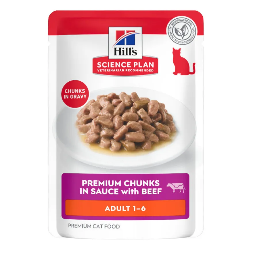 Hill's Science Plan Adult Ternera Sobre en Salsa para gatos