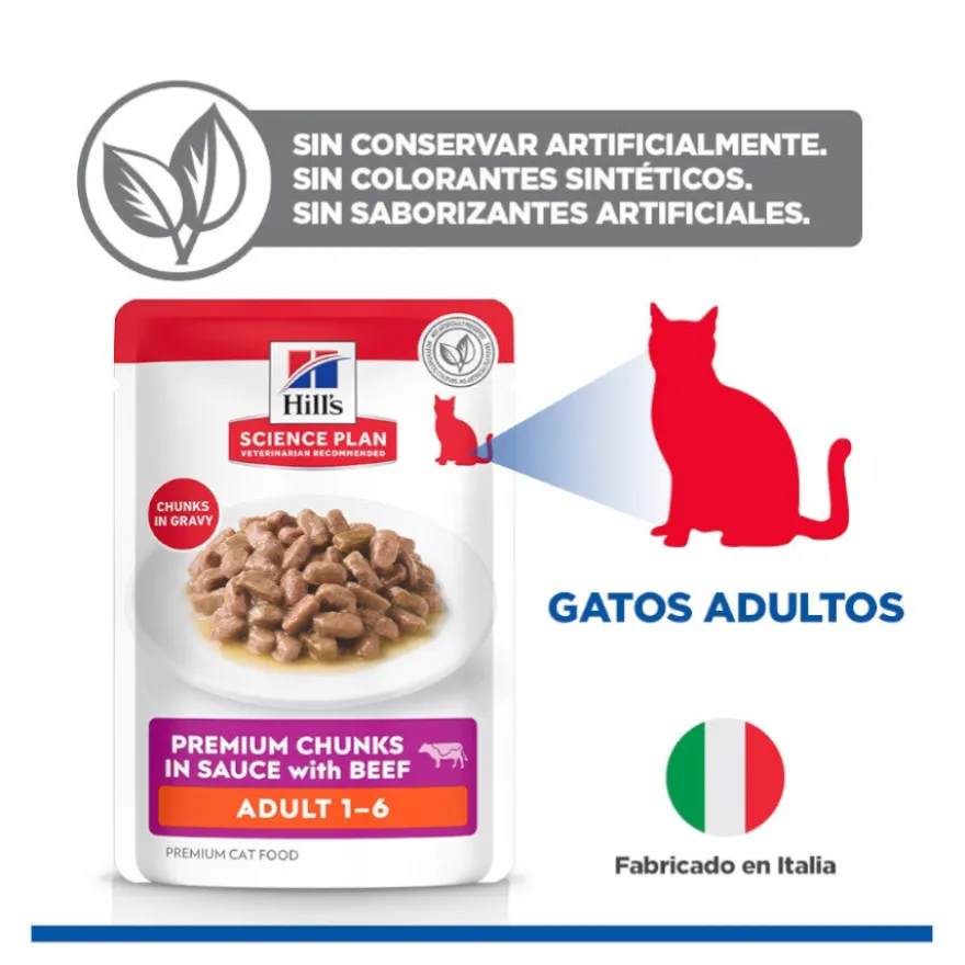 Hill's Science Plan Adult Ternera Sobre en Salsa para gatos