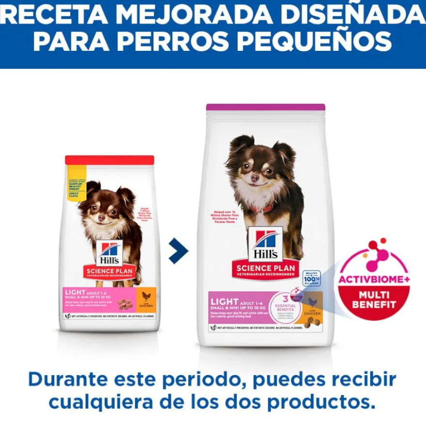 Hill's Science Plan Light Pienso Pollo para perros de razas pequeñas y mini