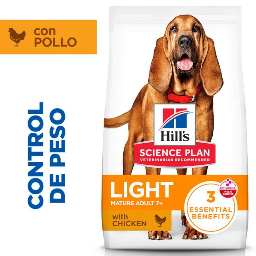 Hill's Science Plan Mature Adult Light Medium pienso pollo para perros de razas medianas