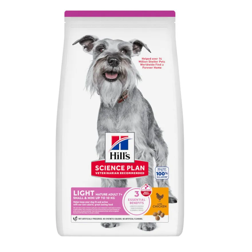 Hill's Science Plan Mature Adult Light Small & Mini pienso pollo para perros de razas pequeñas