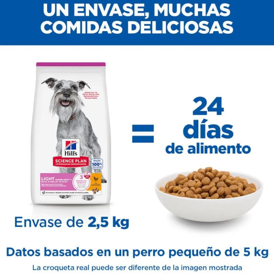 Hill's Science Plan Mature Adult Light Small & Mini pienso pollo para perros de razas pequeñas