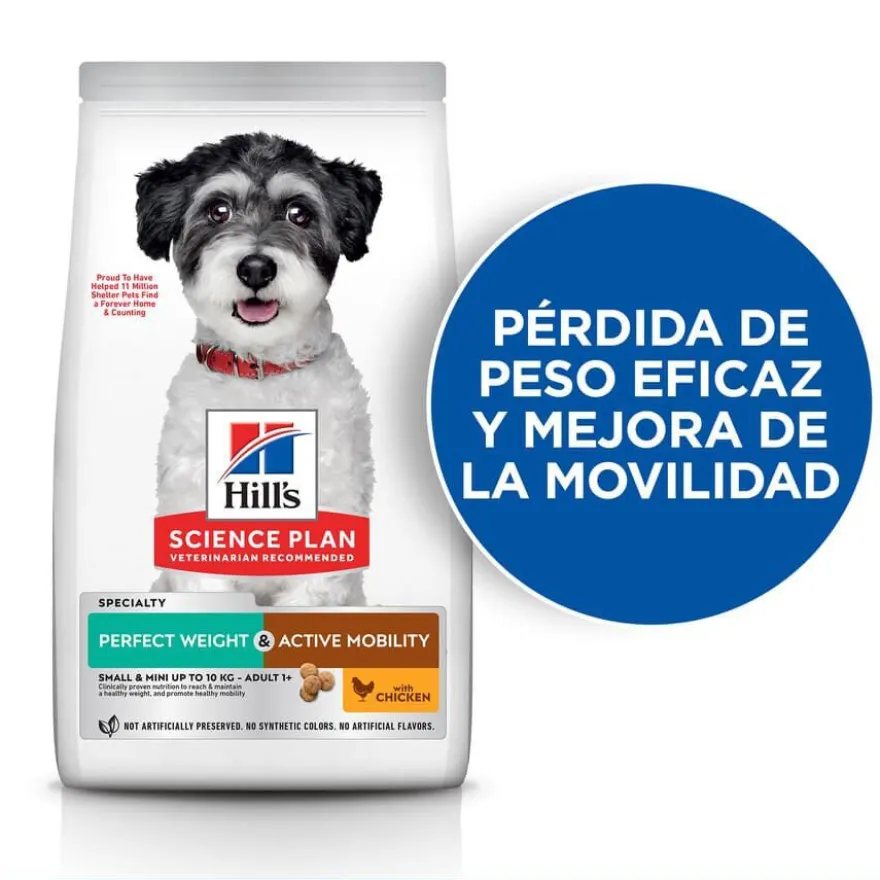 Hill's Science Plan Perfect Weight y Active Mobility Small y Mini Pollo pienso para perros