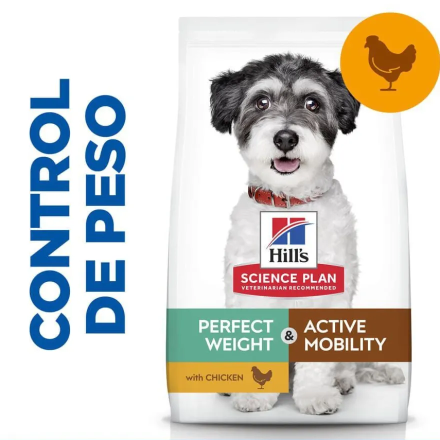 Hill's Science Plan Perfect Weight y Active Mobility Small y Mini Pollo pienso para perros