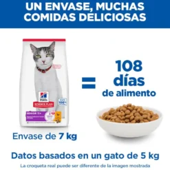 Hill's Science Plan Pienso Pollo para gatos seniors