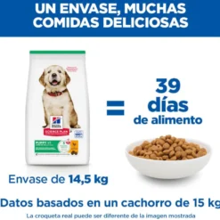 Hill's Science Plan pienso pollo para cachorros de razas grandes