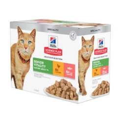 Hill's Science Plan Senior Vitality Pollo y Salmón Sobre en salsa para gatos