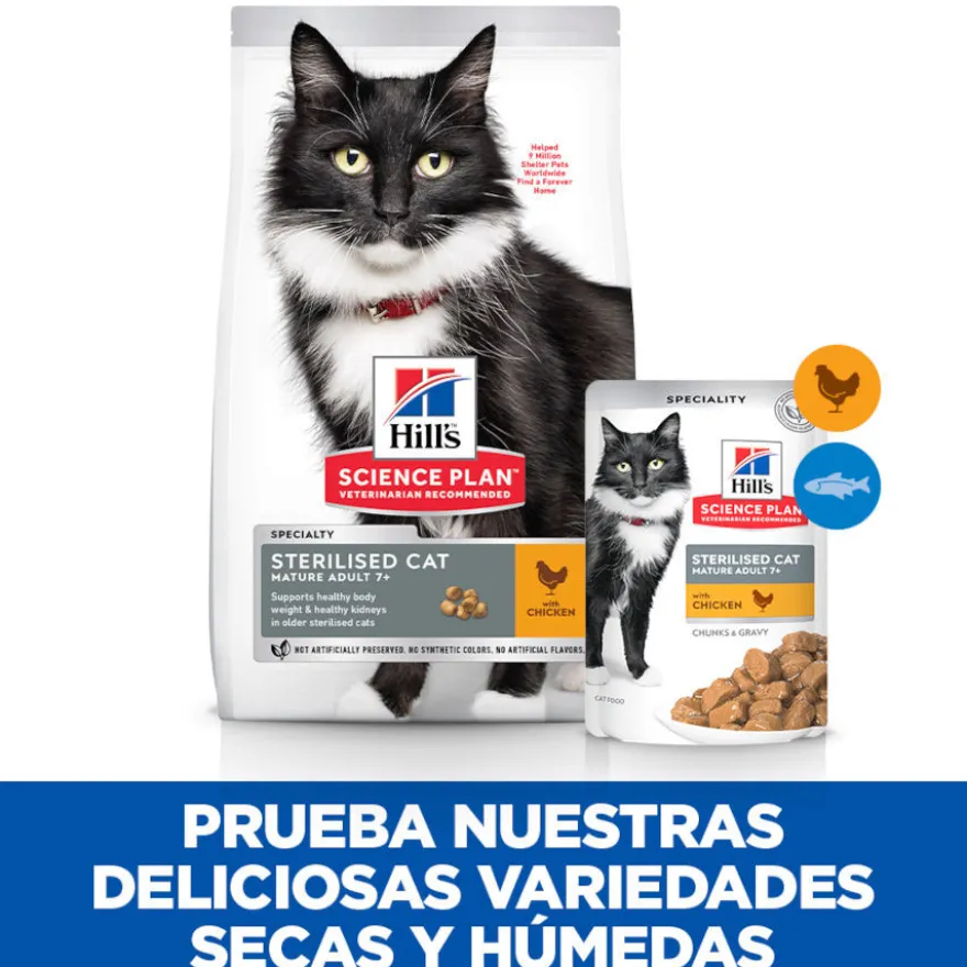 Hill's Science Plan Sterilised Mature Pollo en Salsa sobre para gatos