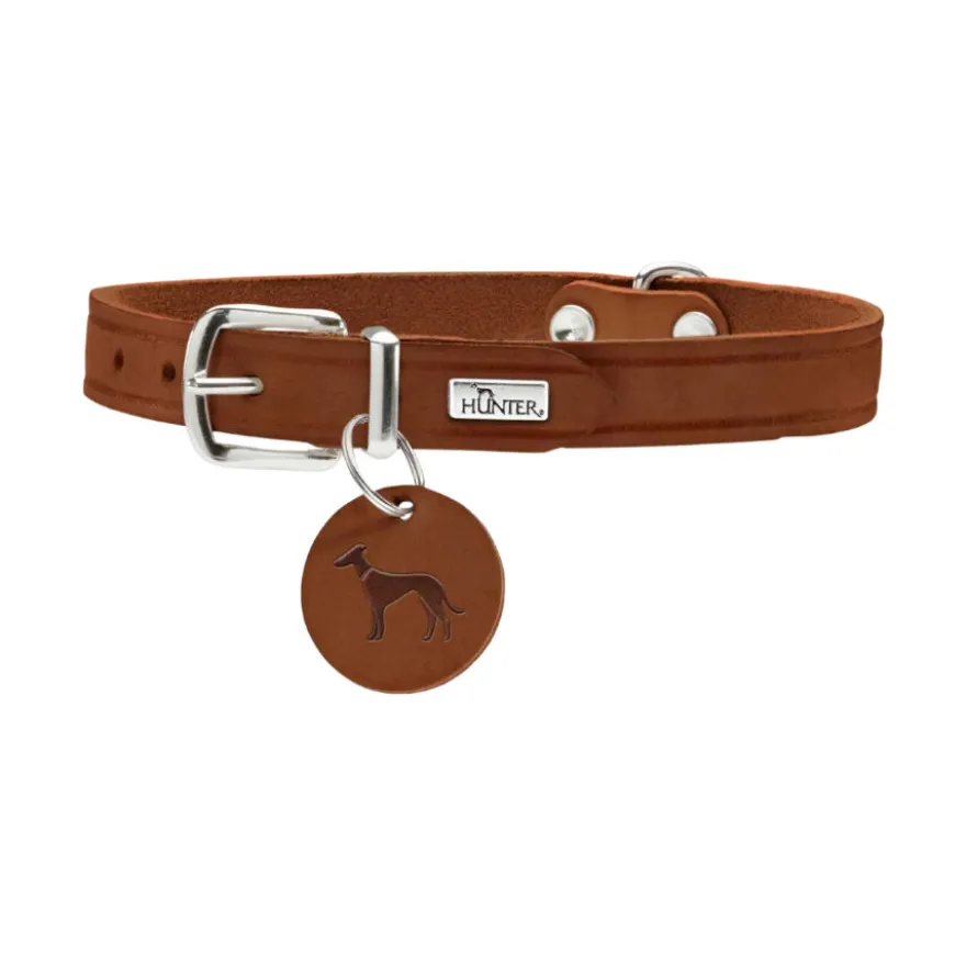 Hunter Aalborg Collar de Cuero marrón para perros
