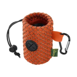 Hunter Hilo Porta Bolsas Naranja con Mosquetón para perros