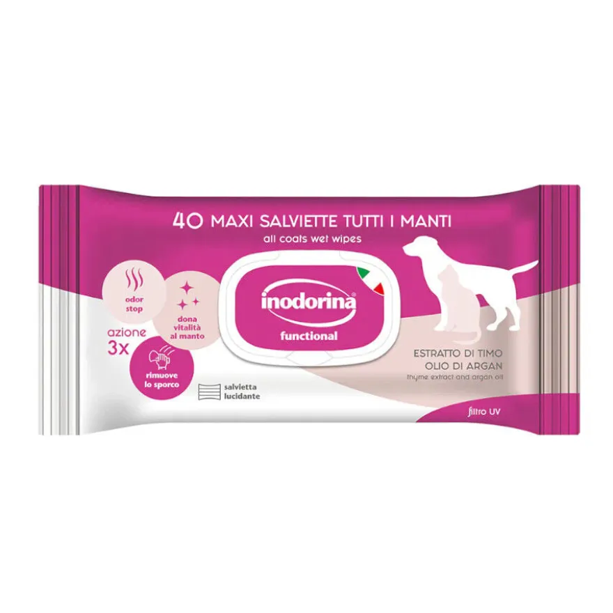 Inodorina Refresh Extra Toallitas Húmedas Vainilla para perros y gatos