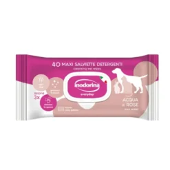 Inodorina Refresh Toallitas Húmedas Agua de Rosas para mascotas