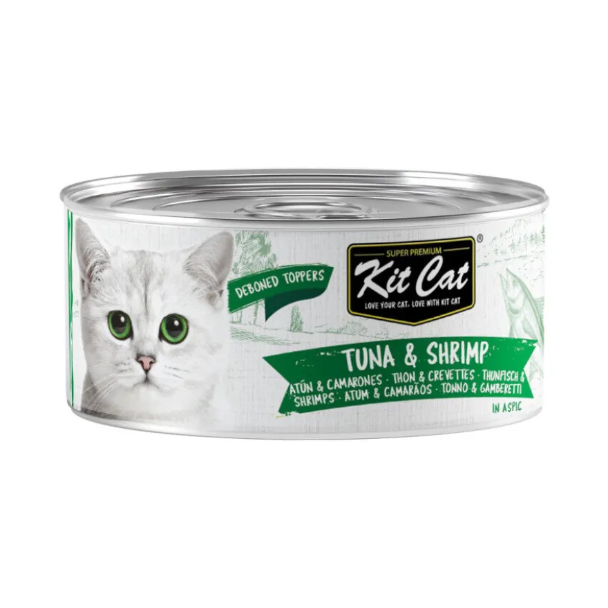 Kit Cat Atún con Camarones Gelatina Lata para gatos