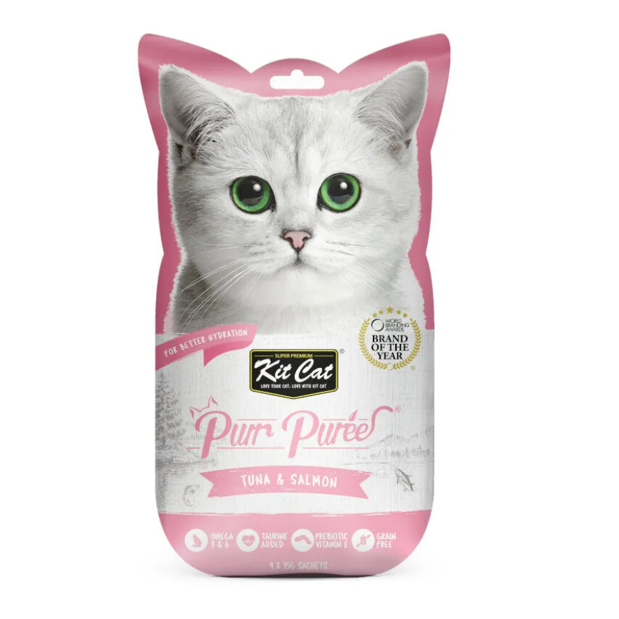 Kit Cat PurPuree Atún y Salmón Snack para gatos