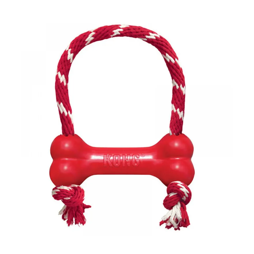 Kong Goodie Bone Hueso con cuerda para perros