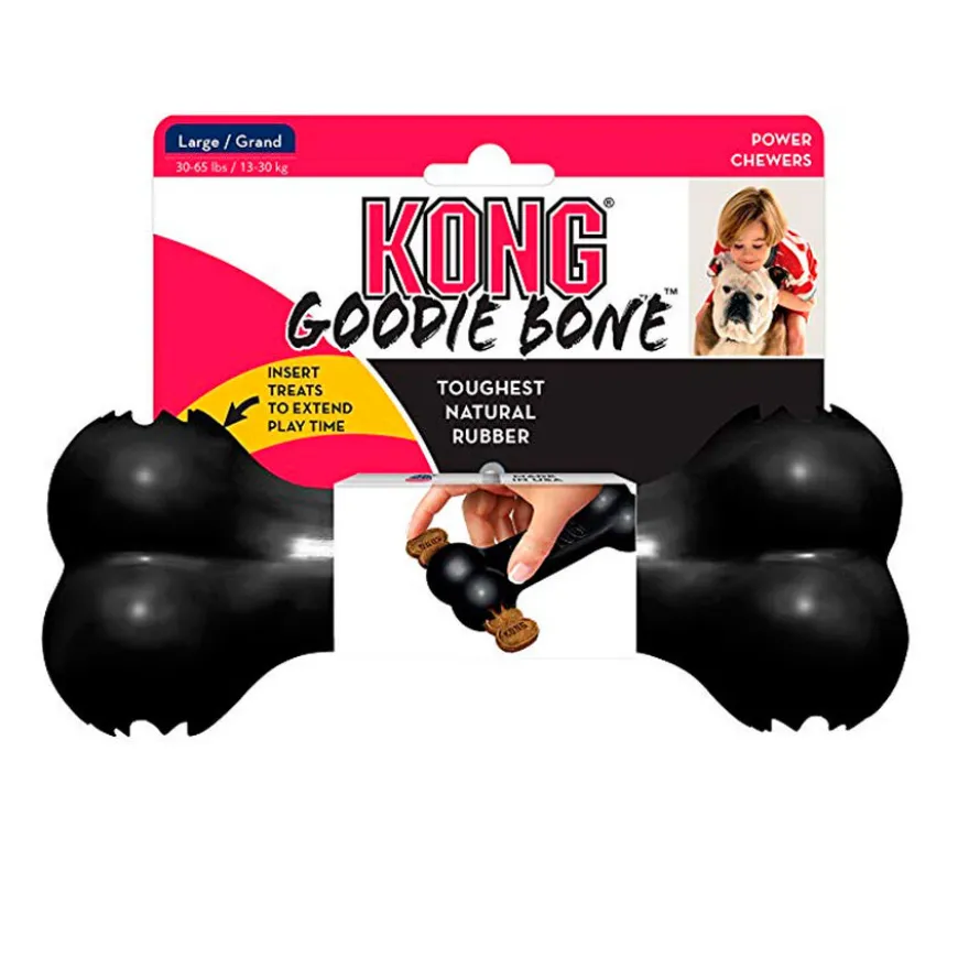 Kong Goodie Bone Hueso negro para perros