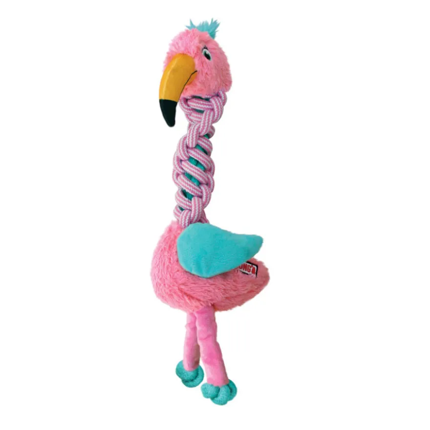 Kong Knots Twists Jirafa / Flamenco de peluche para perros