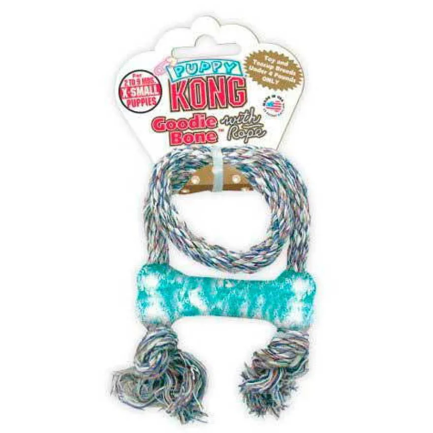 Kong Puppy Mini Hueso con Cuerda