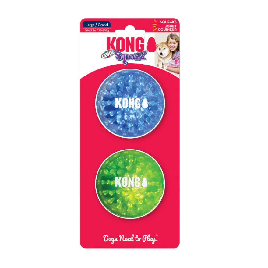 Kong Squeezz Geodz Pelota con Sonido para perros