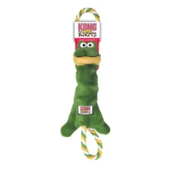 Kong Tugger Knots Rana con cuerda de peluche para perros