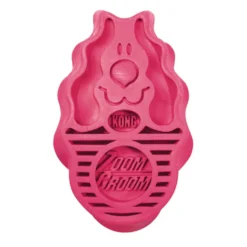 Kong Zoom Groom Cepillo de goma rosa para perros