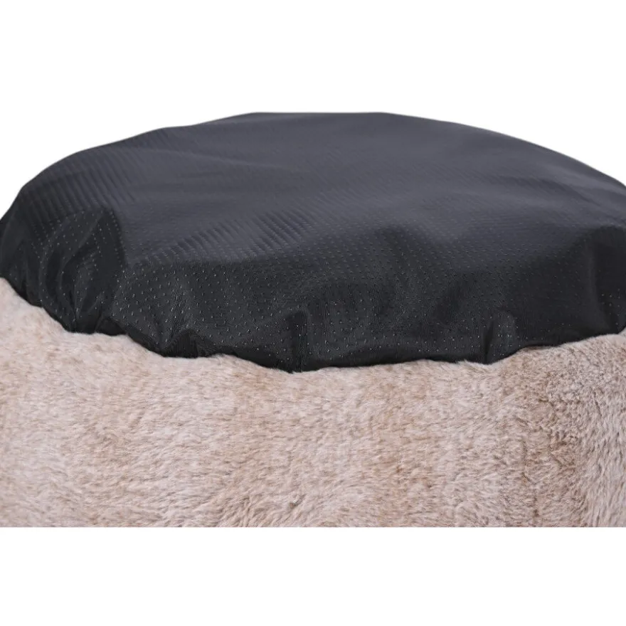 Lebby cama suave redonda beige para perros