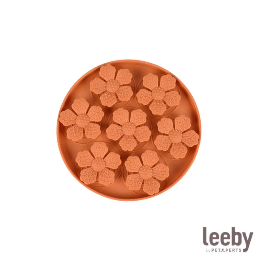 Leeby Alfombrilla de Lamer Forma Flor para perros y gatos