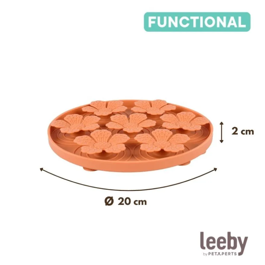 Leeby Alfombrilla de Lamer Forma Flor para perros y gatos