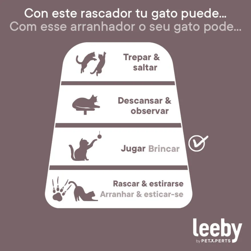 Leeby Babette juguete pom-pom para rascador de gatos